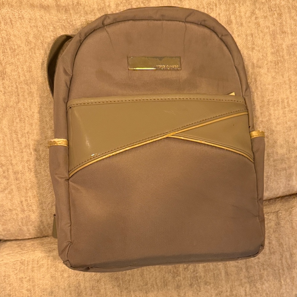 Vince Camuto grey and gold backpack
